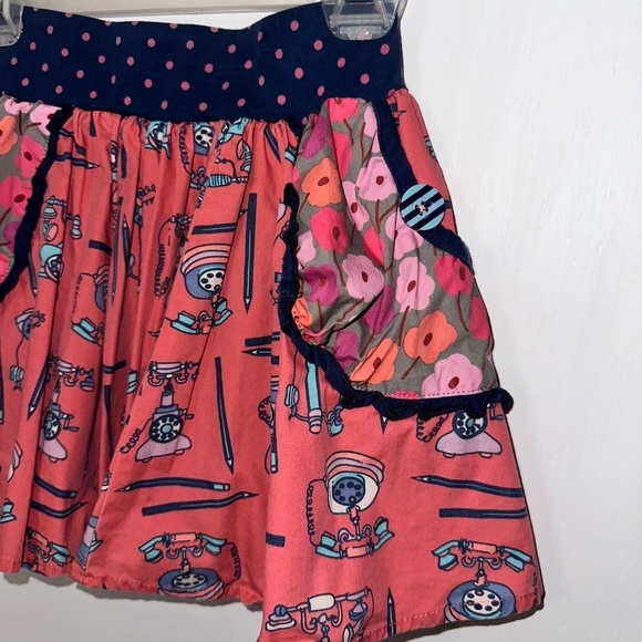 MATILDA JANE Girls 4 / Secret Fields / Hold the Phone Twirl Pocket Floral Skirt - Picture 4 of 7